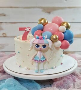 Торт девочка с шарами №134310