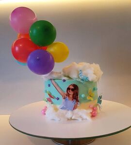 Торт девочка с шарами №134313