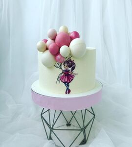 Торт девочка с шарами №134317