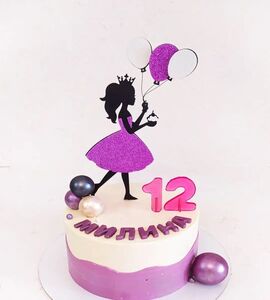 Торт девочка с шарами №134339