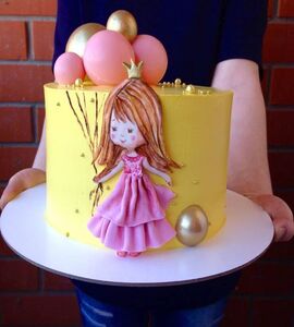 Торт девочка с шарами №134340