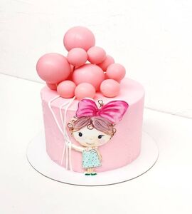 Торт девочка с шарами №134344