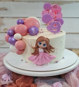Торт девочка с шарами №134346