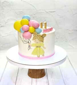 Торт девочка с шарами №134353