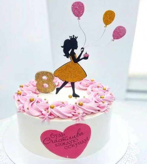 Торт девочка с шарами №134357