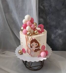 Торт девочка с шарами №134361