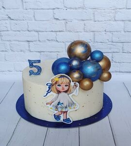 Торт девочка с шарами №134364
