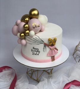 Торт девочка с шарами №134365