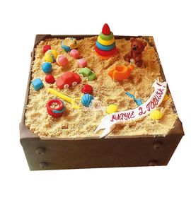 Торт Песочница с игрушками №5456