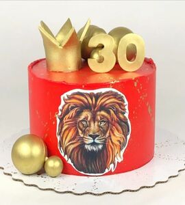 Торт на 30 лет мужчине со львом №475039