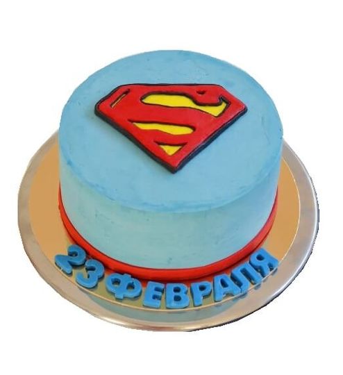 Торт на 23 февраля супермен