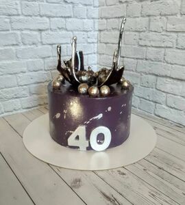 Торт на 40 лет стильный №475550