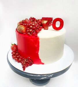 Торт красный с золотом №139116