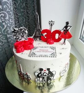 Торт черно-красный №185304