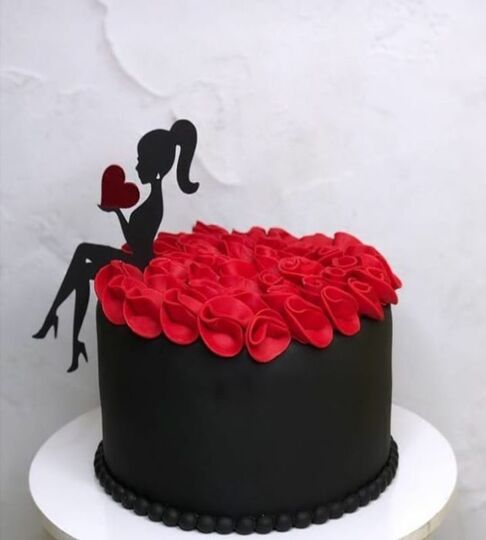 Торт черно-красный №185311