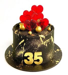 Торт черно-красный №185314