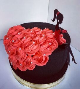 Торт черно-красный №185316
