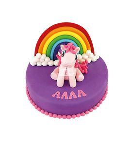Торт Пинки Пай с радугой