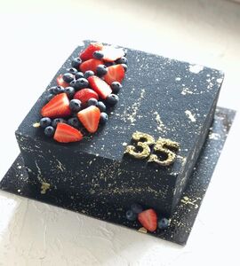 Торт квадратный черный №152525