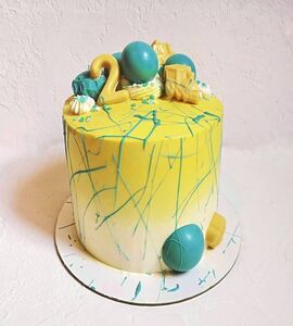 Торт желто-голубой №150701