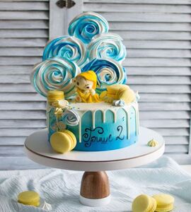 Торт желто-голубой №150712
