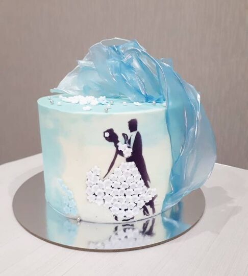 Торт на 44 года свадьбы №195002
