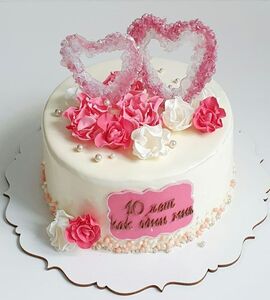 Торт на Розовую свадьбу №191664