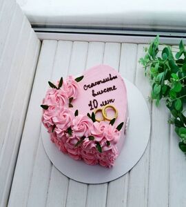 Торт на Розовую свадьбу №191667
