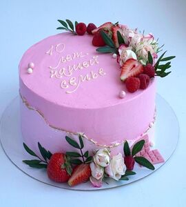 Торт на Розовую свадьбу №191673