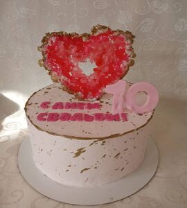 Торт на Розовую свадьбу №191676