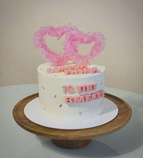 Торт на Розовую свадьбу №191678