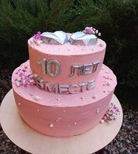 Торт на Розовую свадьбу №191679