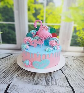 Торт розово-голубой №142718
