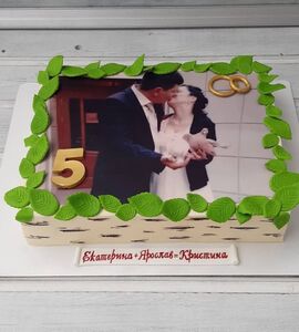 Торт на Деревянную свадьбу №191143
