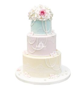 Свадебный торт с жемчугом №132002