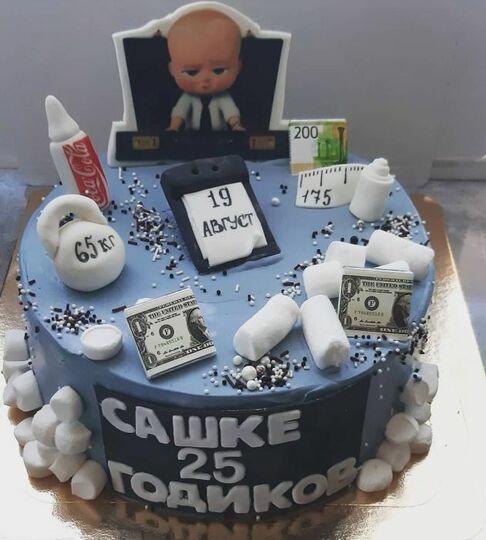 Торт 25 лет Босс Молокосос №474854