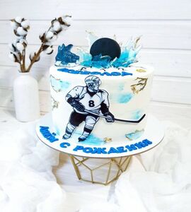 Торт на 10 лет мальчику хоккей №236435