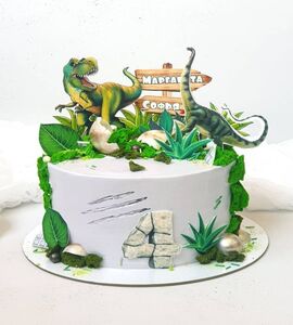 Торт на 4 года девочке динозавры №235780