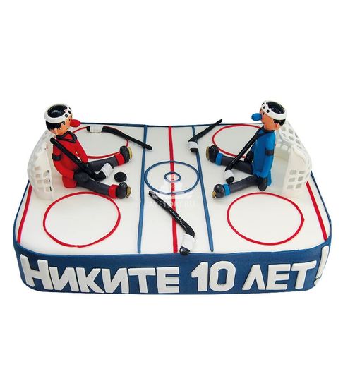 Торт хоккейная площадка