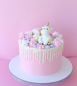 Торт розово-белый №142620