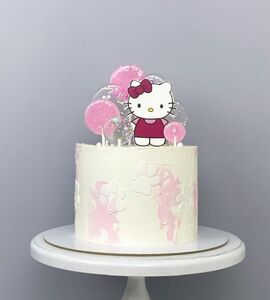 Торт розово-белый №142621