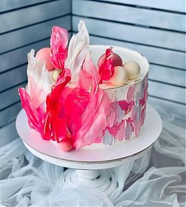 Торт Абстракция розовый №732004