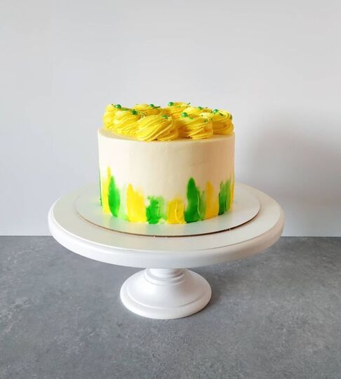 Торт желто-зеленый №150801