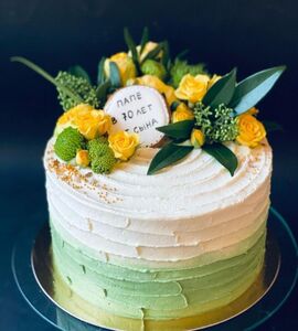 Торт желто-зеленый №150806