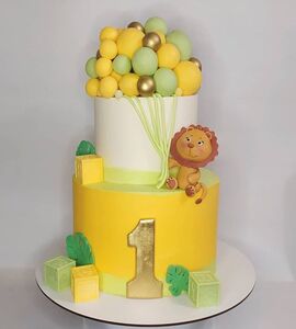 Торт желто-зеленый №150812