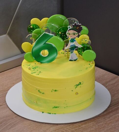 Торт желто-зеленый №150813