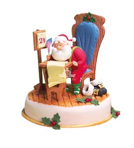 Торт Санта на работе