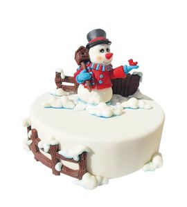 Торт Снеговик со скворечником