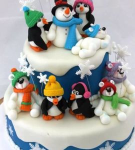 Торт пингвины и друзья