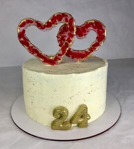 Торт на 24 года свадьбы №193003